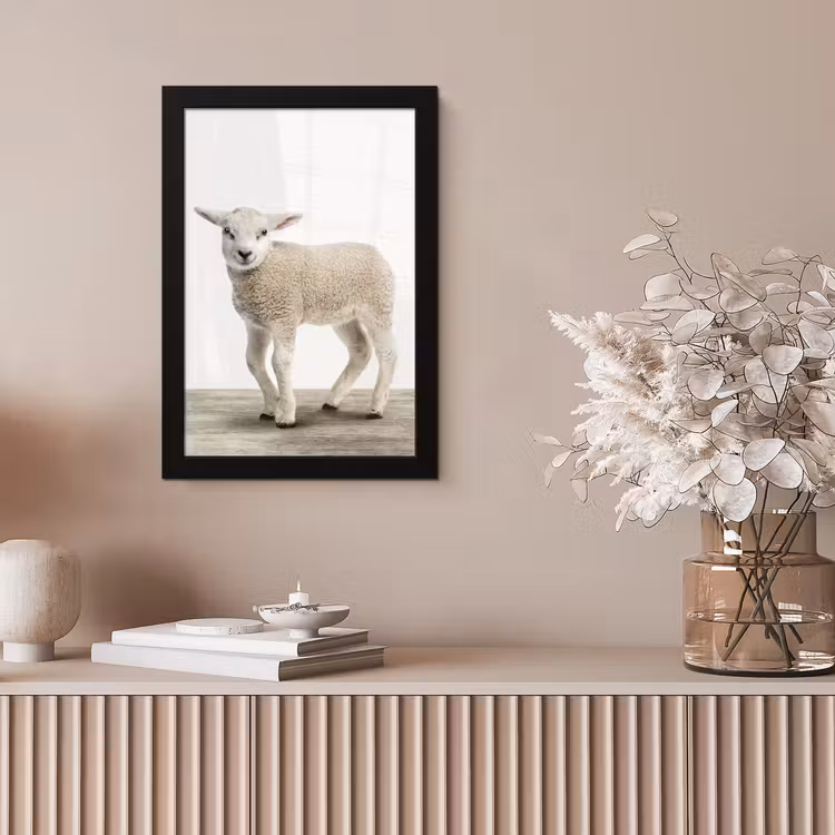 Poster met lijst - Lammetje - Schaap - Dieren - Kinderen - Meisjes - Jongens — 5