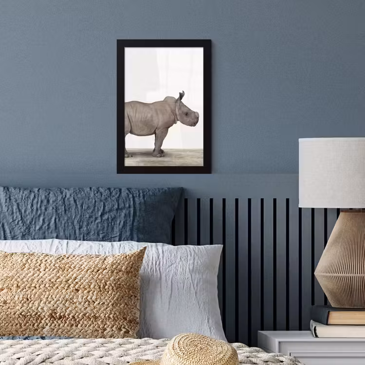 Poster met lijst - Neushoorn - Dieren - Kinderen - Jongens - Meisjes — 3