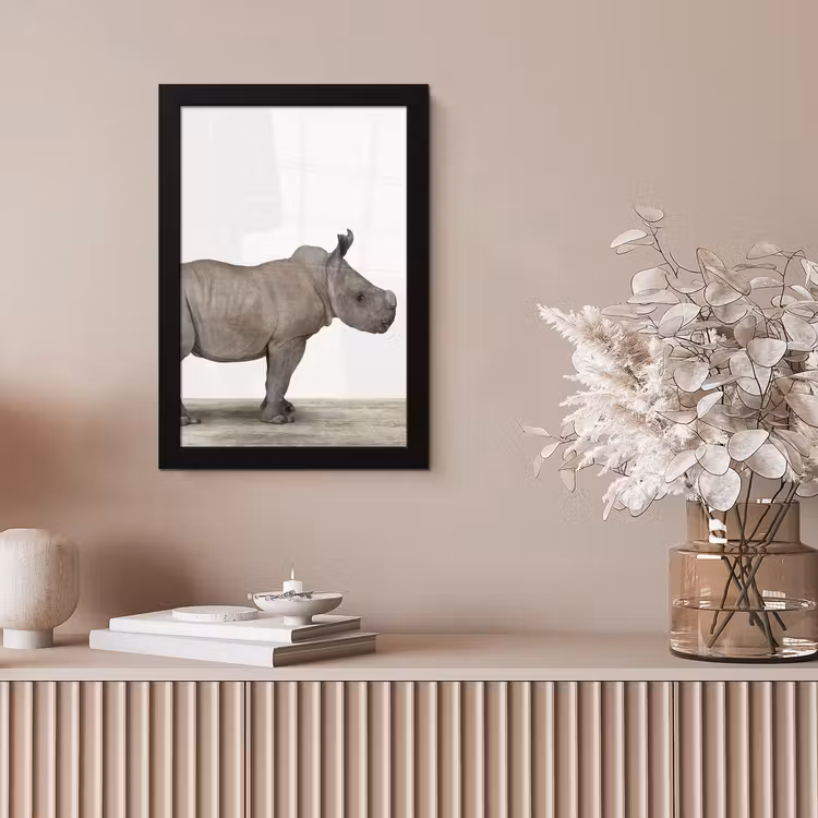 Poster met lijst - Neushoorn - Dieren - Kinderen - Jongens - Meisjes — 5