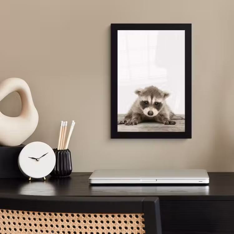 Poster met lijst - Wasbeer - Dieren - Kinderen - Jongens - Meisjes — 2
