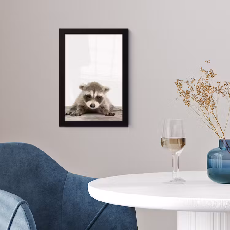 Poster met lijst - Wasbeer - Dieren - Kinderen - Jongens - Meisjes — 4