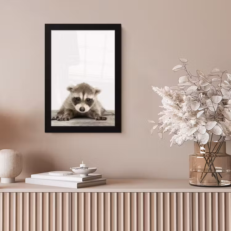 Poster met lijst - Wasbeer - Dieren - Kinderen - Jongens - Meisjes — 5