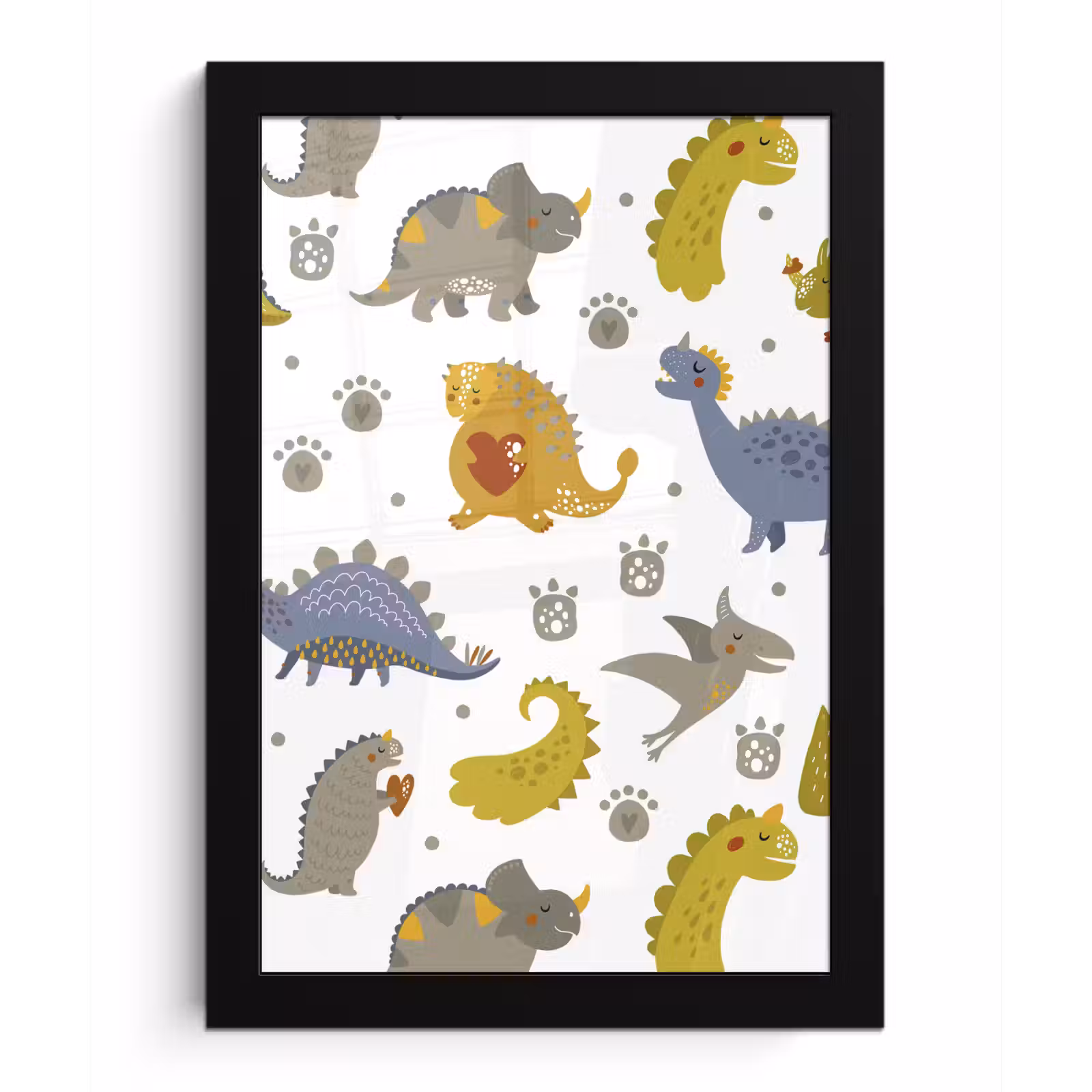 Poster met lijst - Dinosaurus - Kinderen - Design - Jongens - Meisjes - Kinderen — 1