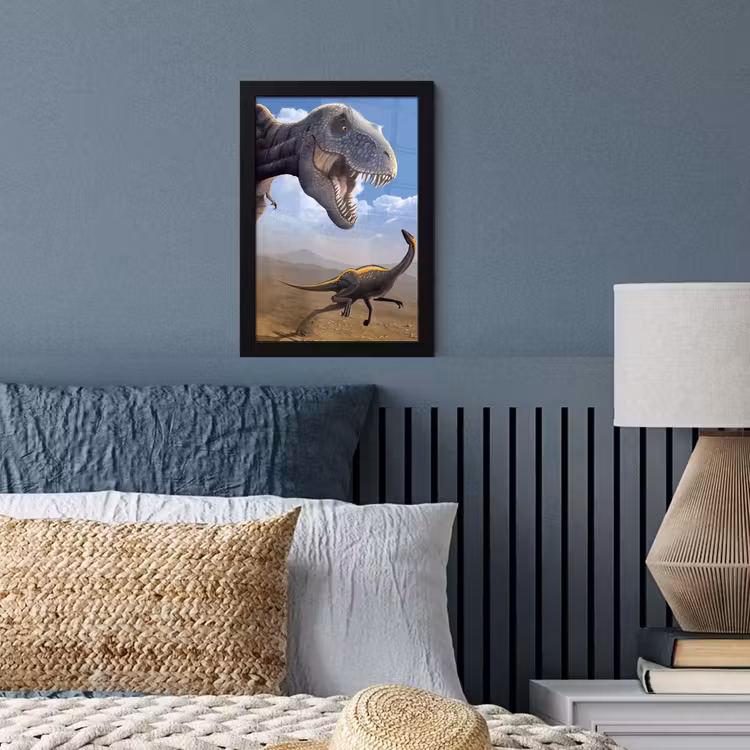 Poster met lijst - Dino - Wilde dieren - Tekening - Kinderen - Jongens - Kinderen — 3