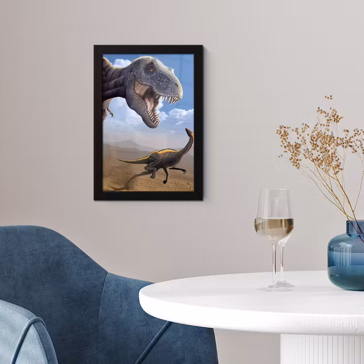 Poster met lijst - Dino - Wilde dieren - Tekening - Kinderen - Jongens - Kinderen — 4