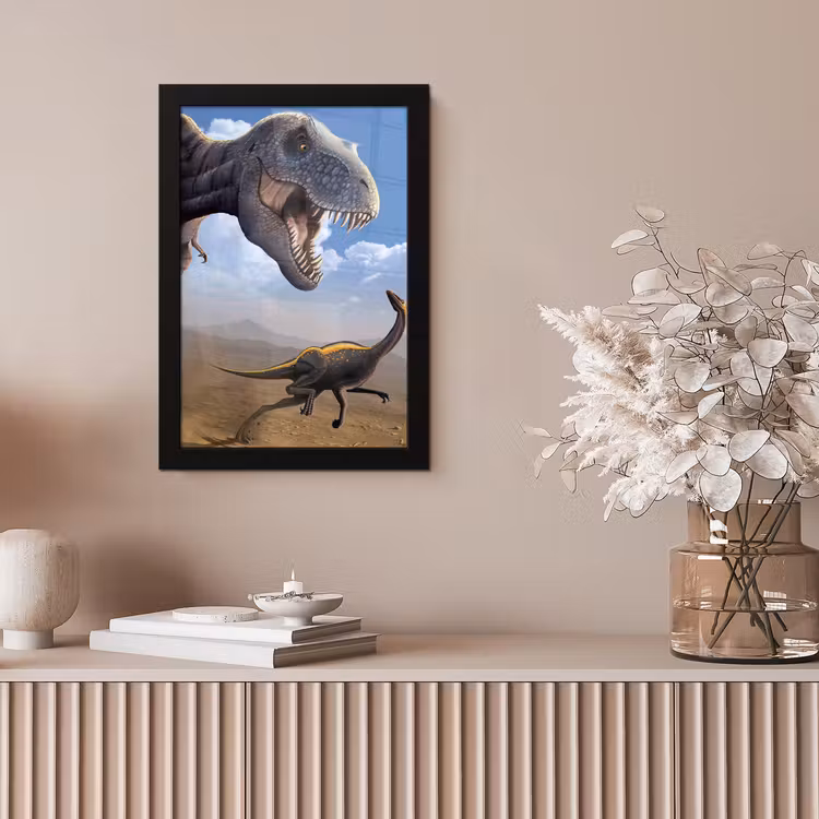 Poster met lijst - Dino - Wilde dieren - Tekening - Kinderen - Jongens - Kinderen — 5