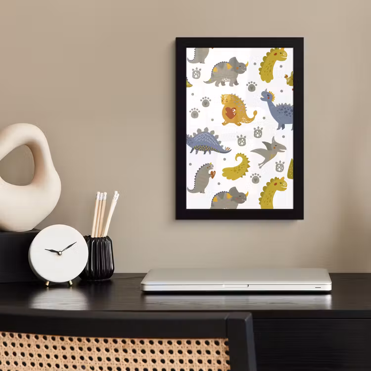 Poster met lijst - Dinosaurus - Kinderen - Design - Jongens - Meisjes - Kinderen — 2