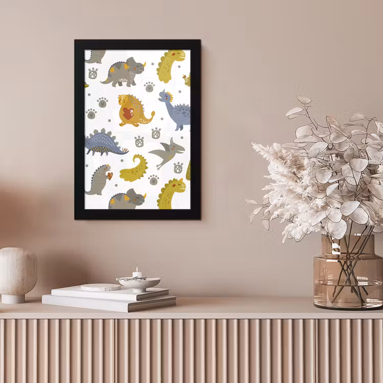 Poster met lijst - Dinosaurus - Kinderen - Design - Jongens - Meisjes - Kinderen — 5