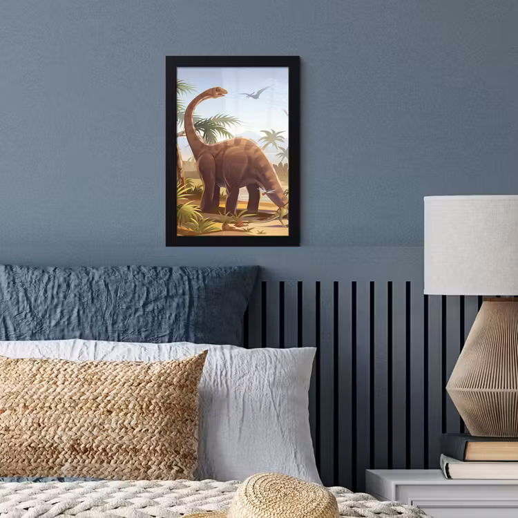 Poster met lijst - Dinosaurus - Landschap - Tropisch - Kinderen - Jongens — 3
