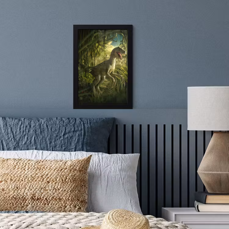 Poster met lijst - Dinosaurus - Planten - Groen - Illustratie - Kinderen - Jongens — 3