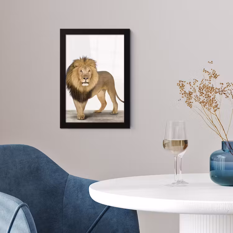 Poster met lijst - Jongens - Leeuw - Dieren - Kinderen - Meisjes — 4