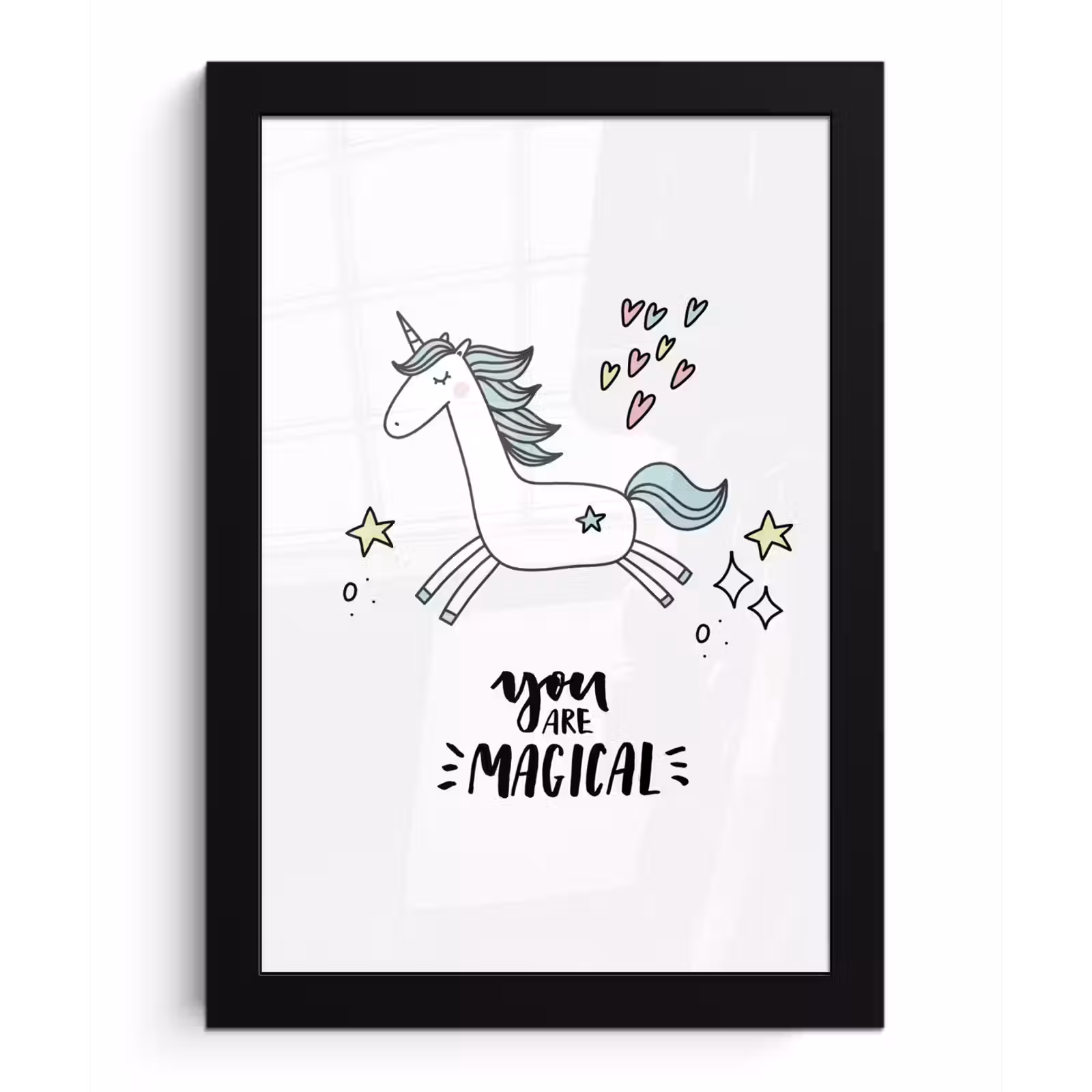 Poster met lijst - Unicorn - Kinderen - Quotes - You are magical - Meisjes — 1