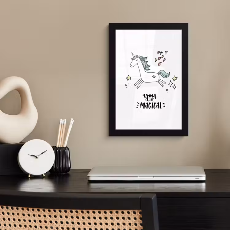 Poster met lijst - Unicorn - Kinderen - Quotes - You are magical - Meisjes — 2