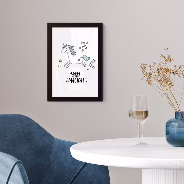 Poster met lijst - Unicorn - Kinderen - Quotes - You are magical - Meisjes — 4