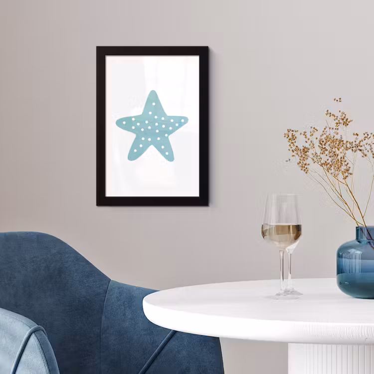 Poster met lijst - Ster - Stippen - Pastel - Meiden - Jongens - Kids — 4