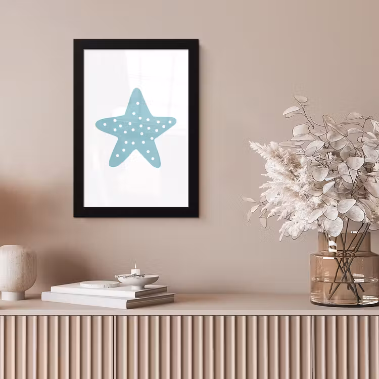 Poster met lijst - Ster - Stippen - Pastel - Meiden - Jongens - Kids — 5