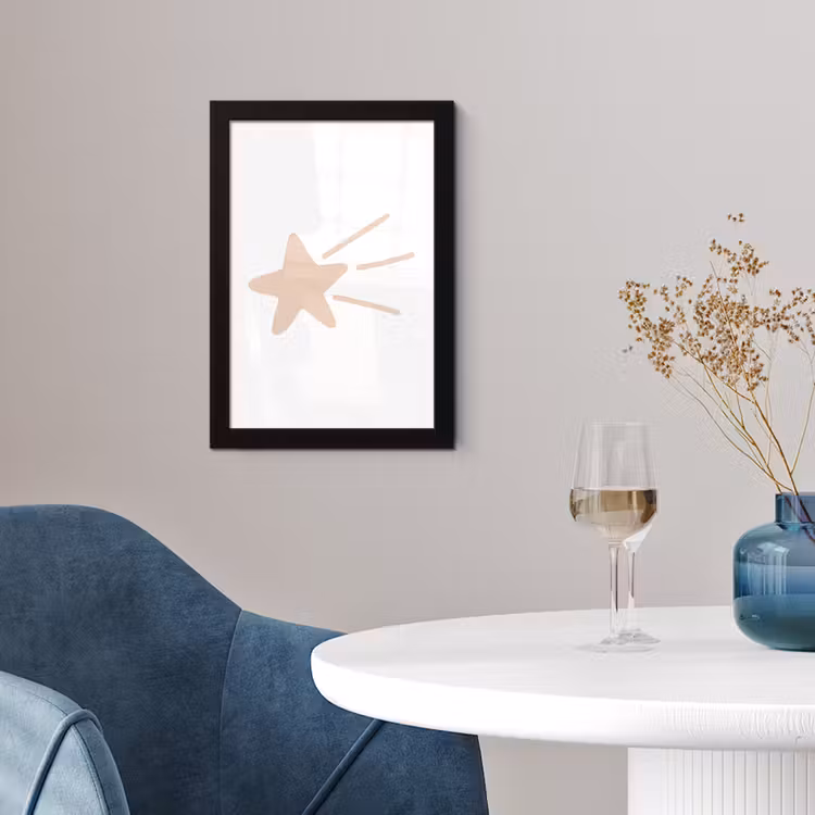 Poster met lijst - Vallende ster - Pastel - Kinderen - Roze - Kids — 4