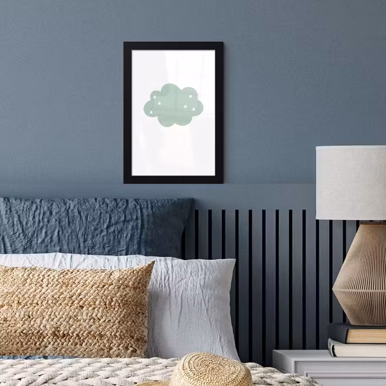 Poster met lijst - Wolk - Meiden - Jongens - Sterren - Pastel - Kind — 3