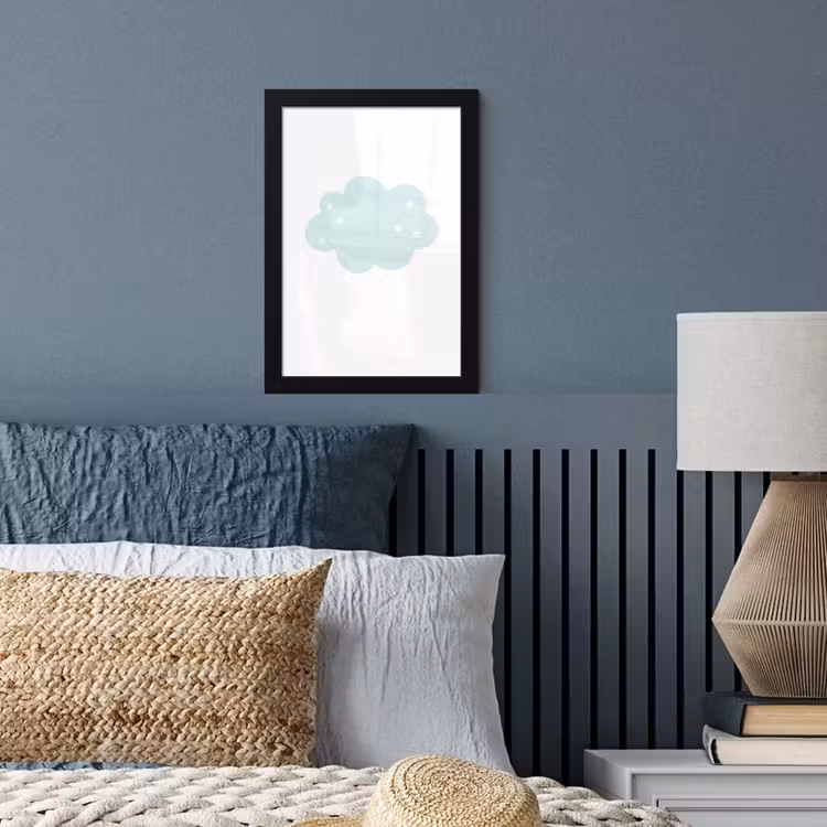 Poster met lijst - Wolk - Sterretjes - Pastel - Kinderen - Baby — 3