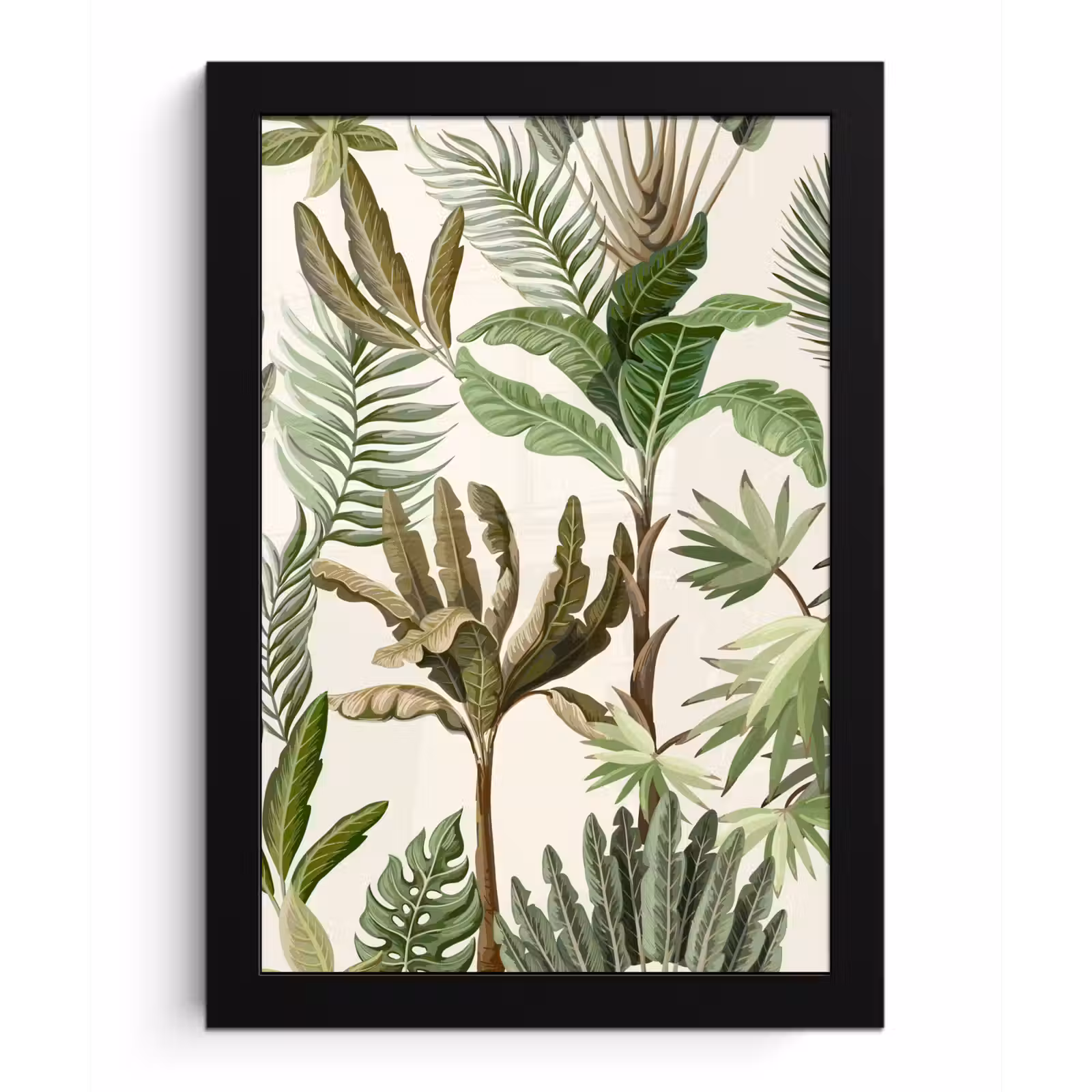 Poster met lijst - Jungle - Palmboom - Bananenplant - Kinderen - Natuur - Planten — 1