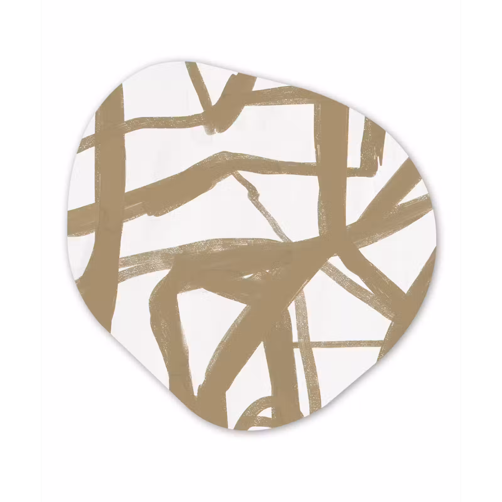 Organische Formen – Aluminium – Wit - Bruin - Abstract — 1