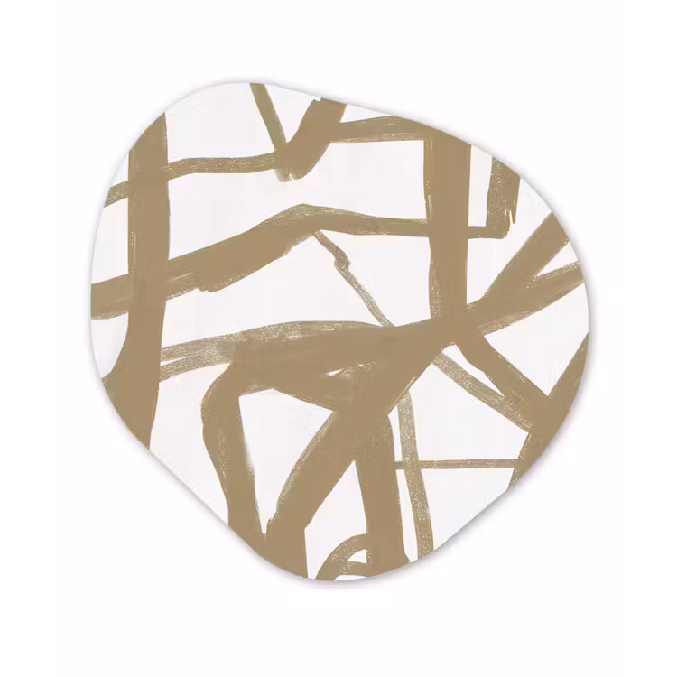 Organische Formen – Aluminium – Wit - Bruin - Abstract — 1