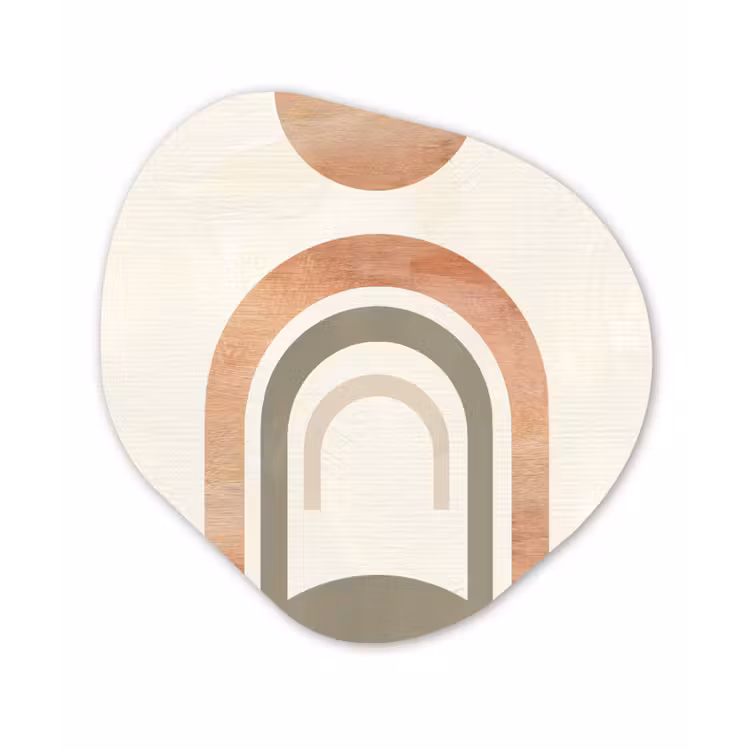 Organische Formen – Aluminium – Design - Roze - Abstract — 1