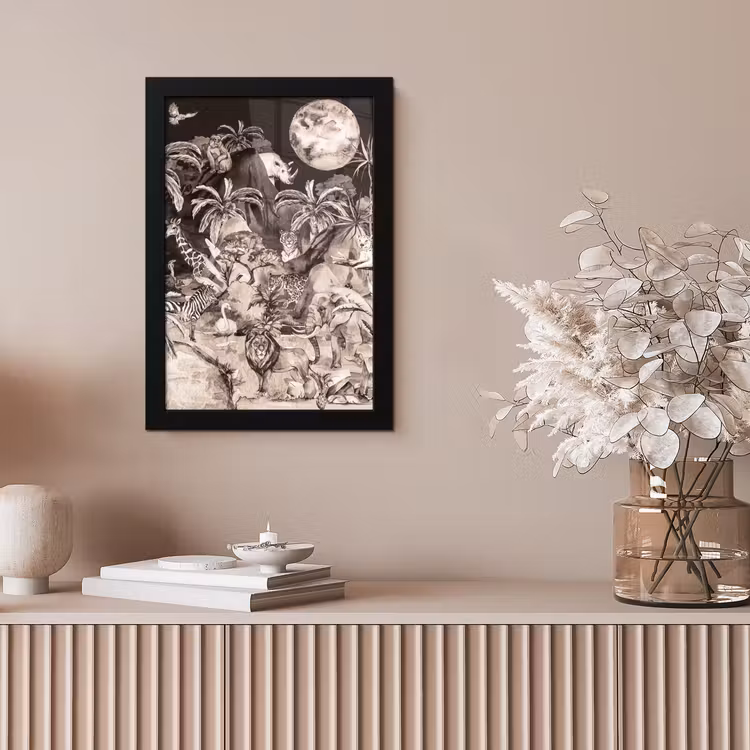 Poster met lijst - Jungle - Dieren - Kinderen - Bomen - Planten — 5
