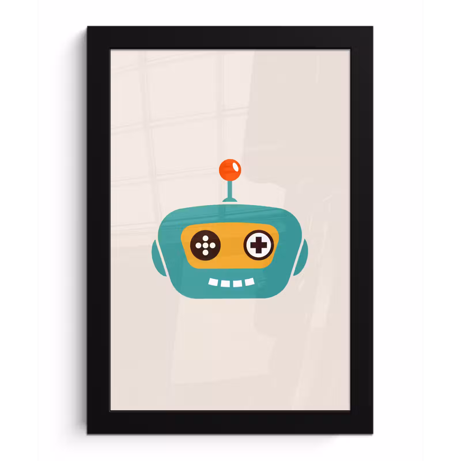 Poster met lijst - Robot - Gezicht - Antenne - Technologie - Jongen - Kind — 1