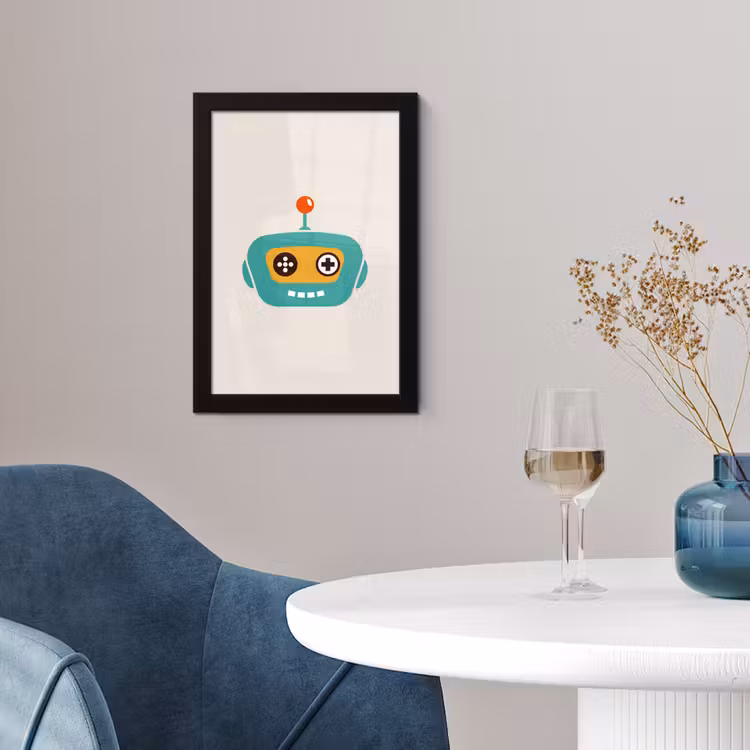 Poster met lijst - Robot - Gezicht - Antenne - Technologie - Jongen - Kind — 4