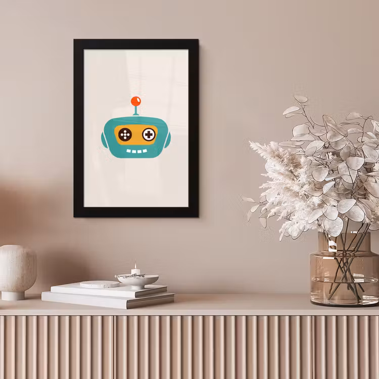 Poster met lijst - Robot - Gezicht - Antenne - Technologie - Jongen - Kind — 5