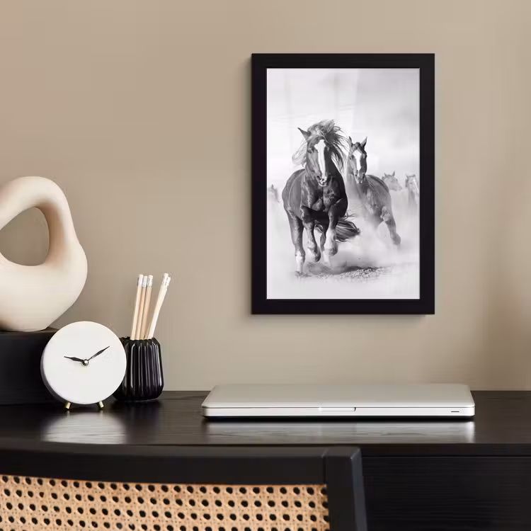 Poster met lijst - Paarden - Dieren - Illustratie — 2