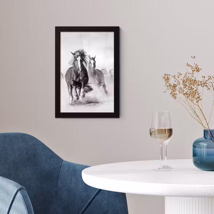Poster met lijst - Paarden - Dieren - Illustratie — 4