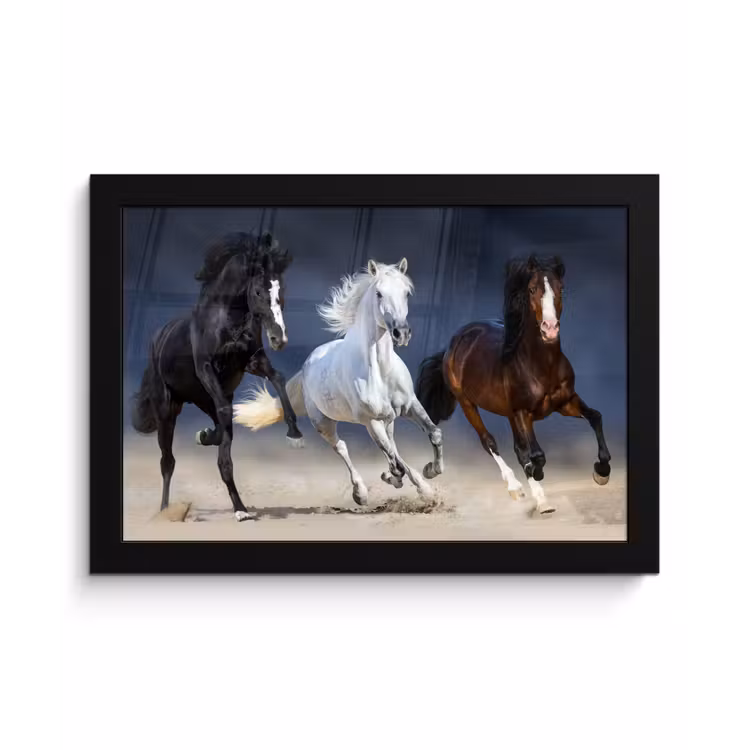 Poster met lijst - Paarden - Dieren - Zand — 1