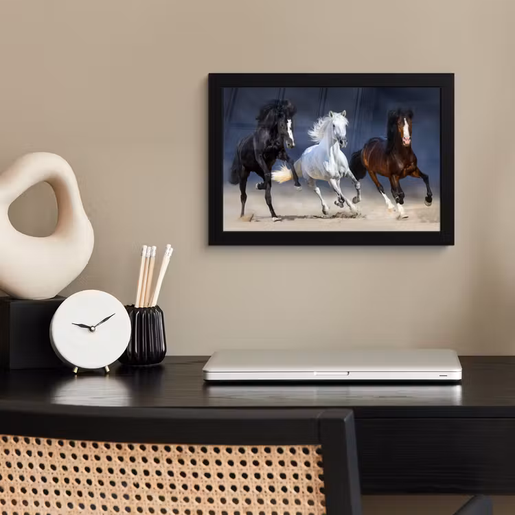Poster met lijst - Paarden - Dieren - Zand — 2