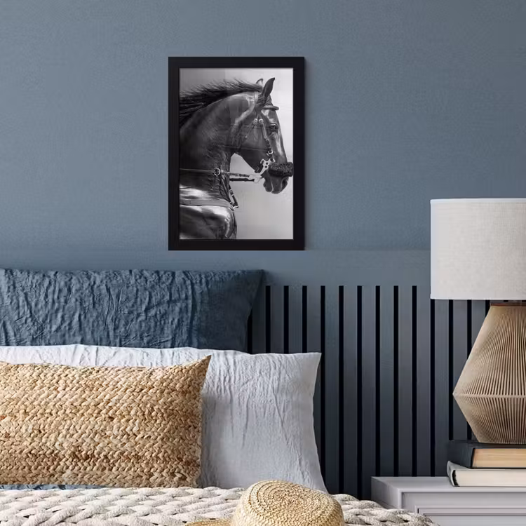 Poster met lijst - Paarden - Zwart - Portret - Dieren — 3