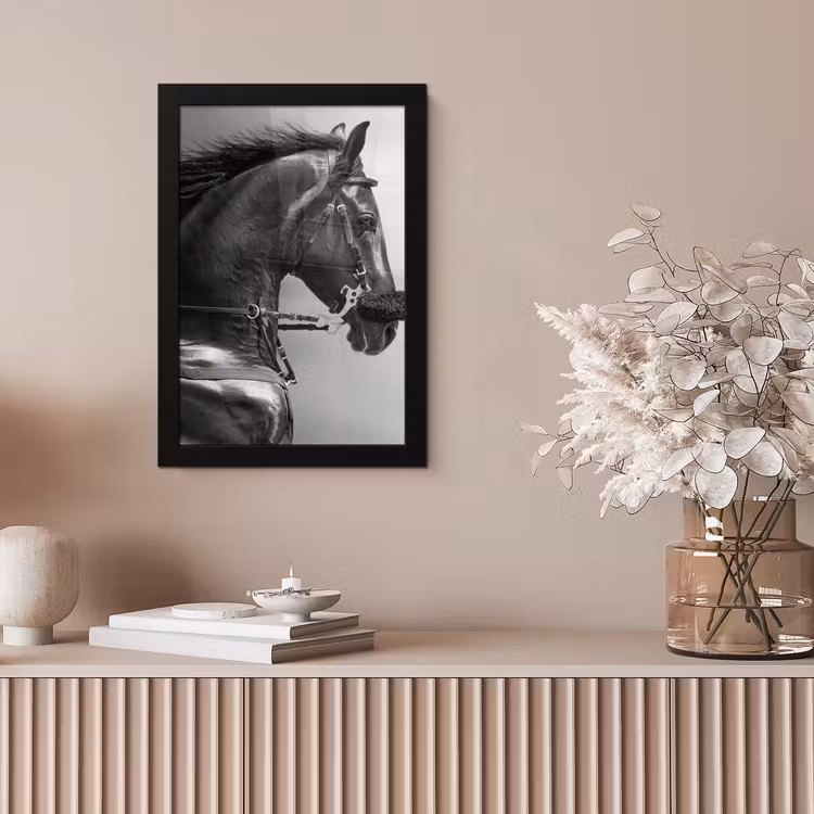 Poster met lijst - Paarden - Zwart - Portret - Dieren — 5