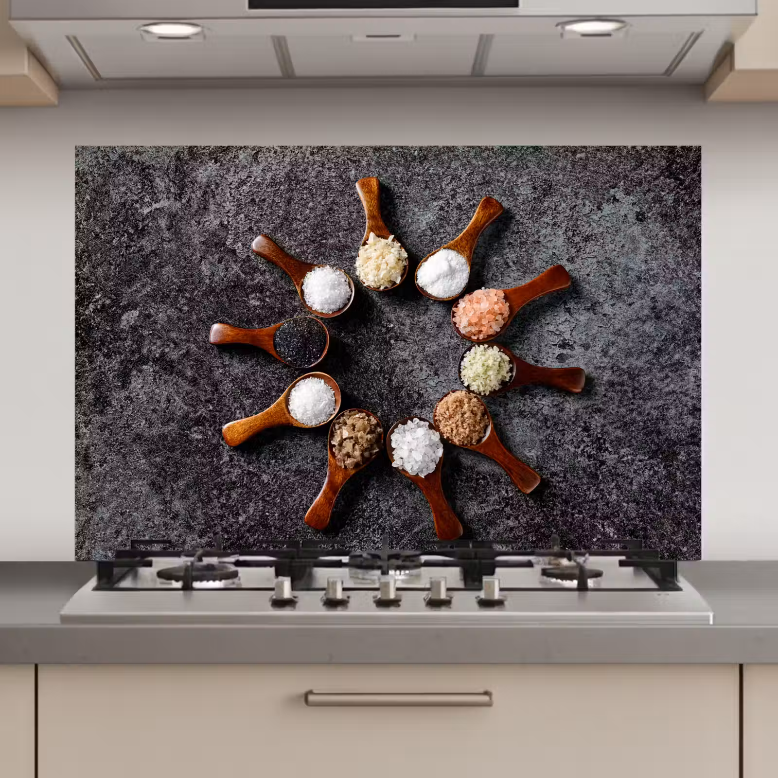 Spatscherm keuken - Lepel - Kruiden - Specerijen - Keuken - Industrieel — 1