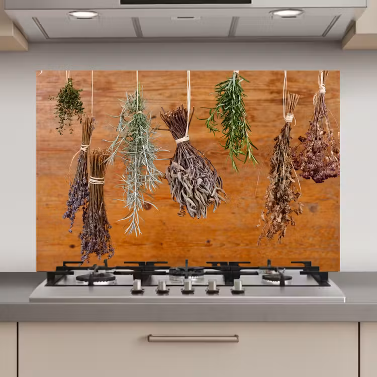 Spatscherm keuken - Gedroogde kruiden — 1