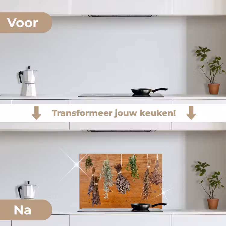 Spatscherm keuken - Gedroogde kruiden — 3