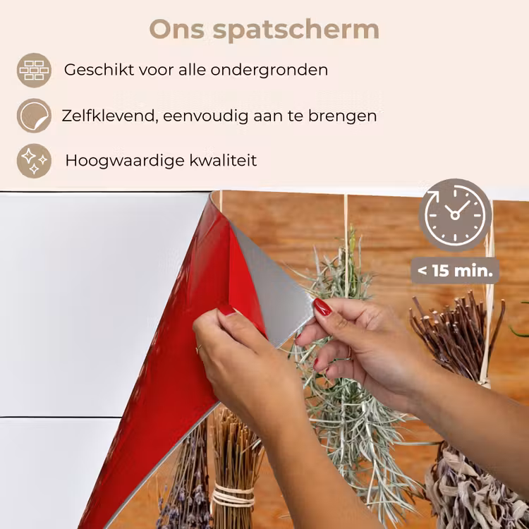 Spatscherm keuken - Gedroogde kruiden — 4