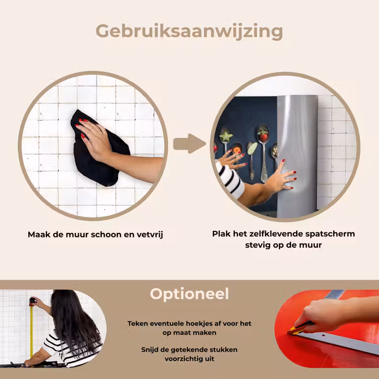 Spatscherm keuken - Kruiden - Lepel - Zilver - Specerijen - Industrieel — 8