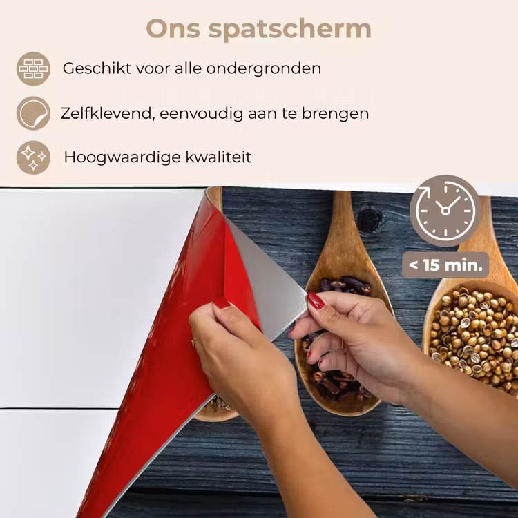 Spatscherm keuken - Kruiden - Lepels - Hout - Keuken - Specerijen - Industrieel — 4