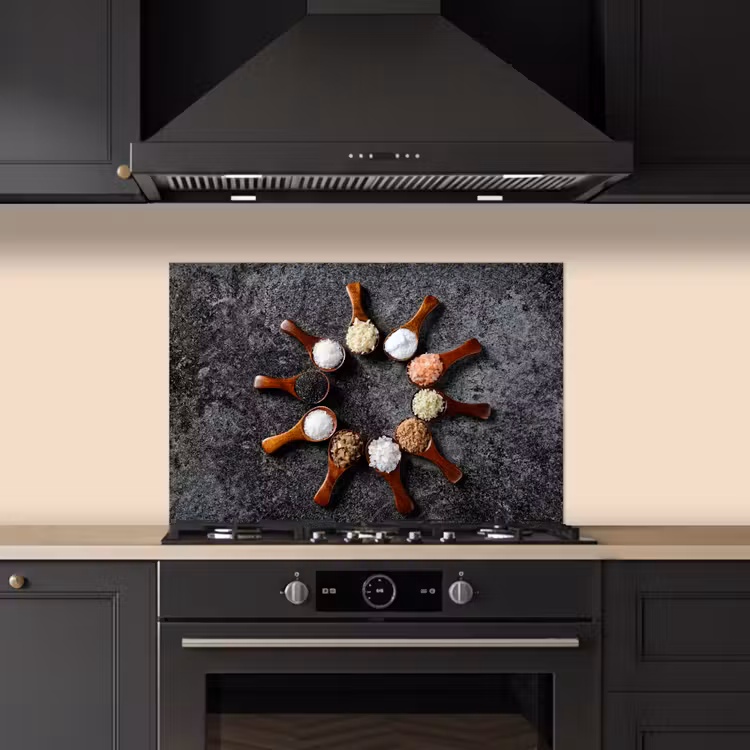 Spatscherm keuken - Lepel - Kruiden - Specerijen - Keuken - Industrieel — 2