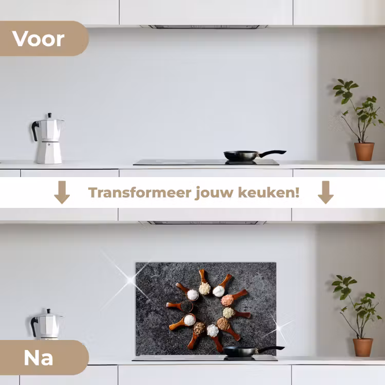 Spatscherm keuken - Lepel - Kruiden - Specerijen - Keuken - Industrieel — 3