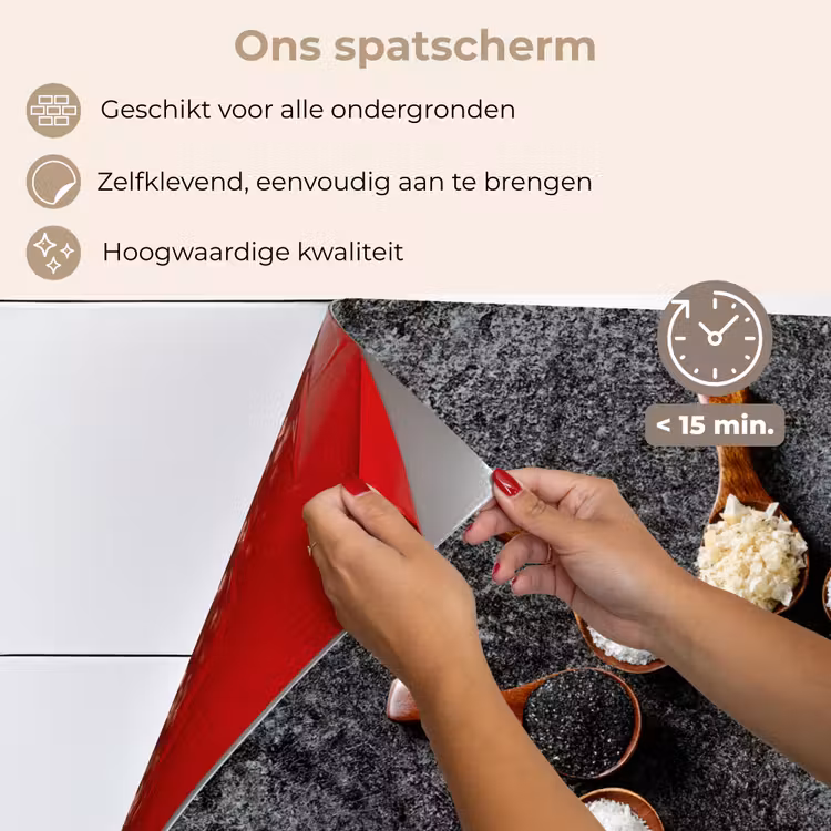 Spatscherm keuken - Lepel - Kruiden - Specerijen - Keuken - Industrieel — 4