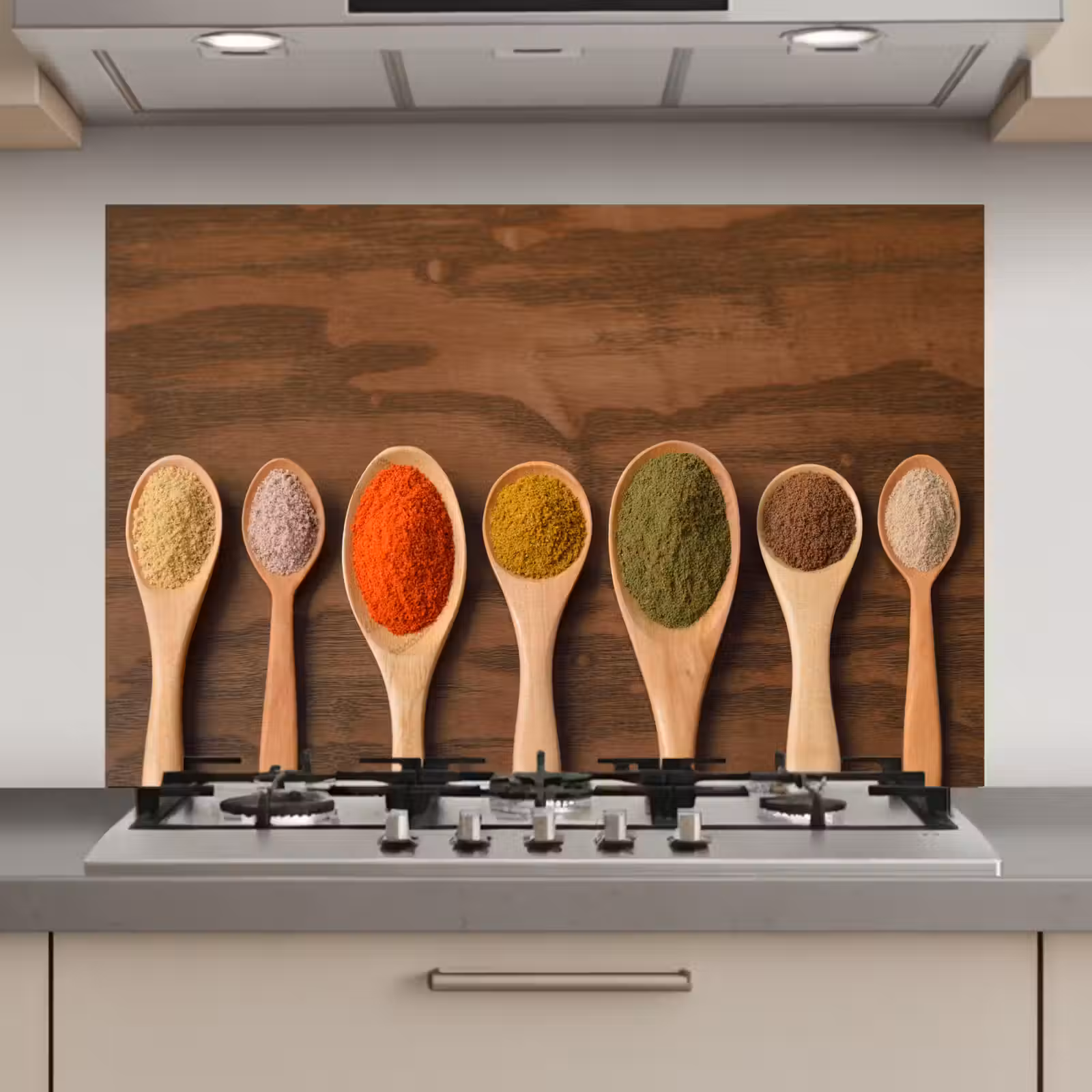 Spatscherm keuken - Pollepel - Kruiden - Eten - Specerijen - Tafel — 1