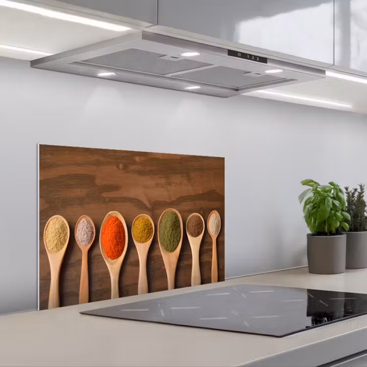 Spatscherm keuken - Pollepel - Kruiden - Eten - Specerijen - Tafel — 5