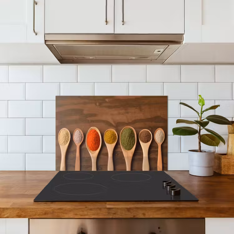 Spatscherm keuken - Pollepel - Kruiden - Eten - Specerijen - Tafel — 6