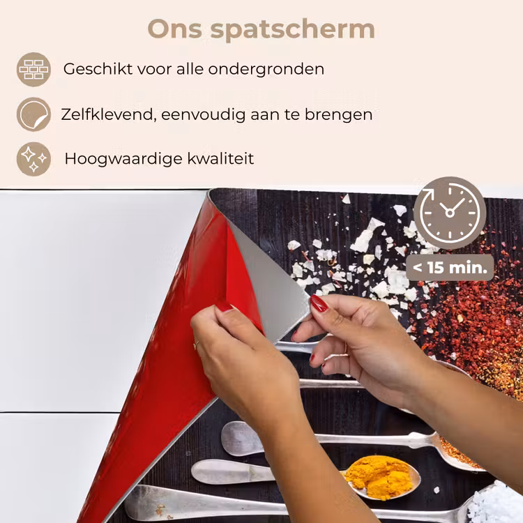 Spatscherm keuken - Kruiden - Lepels - Specerijen - Industrieel — 4